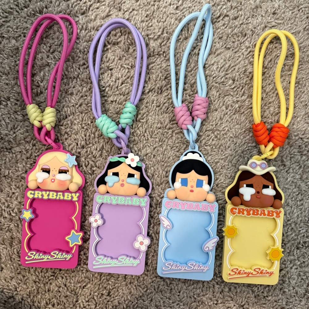 POP MART 4 CRYBABY SHINY SHINY SERIES-Card Holders ALL 4 BUNDLE